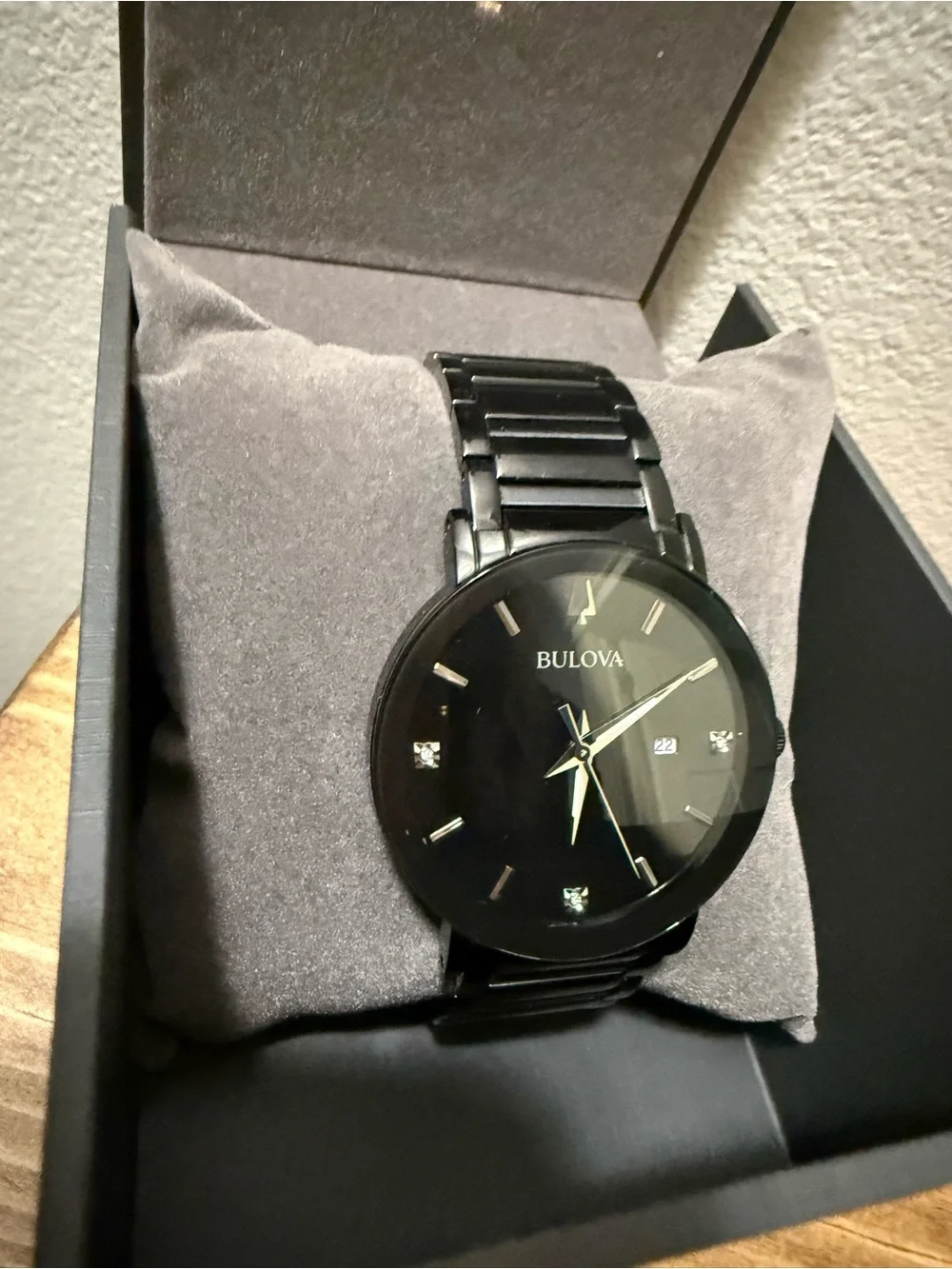 Bulova Futuro Black Stainless Steel Men's Watch